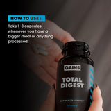 GAINS IN BULK Total daily Multi-Enzymes 90 Capsules packaging