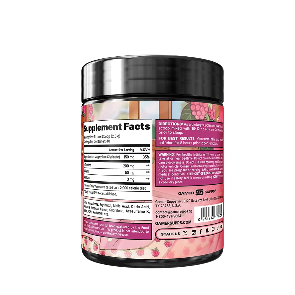 Gamer Supps AFK+ Sleep Supplement in a lifestyle setting with a glass of water