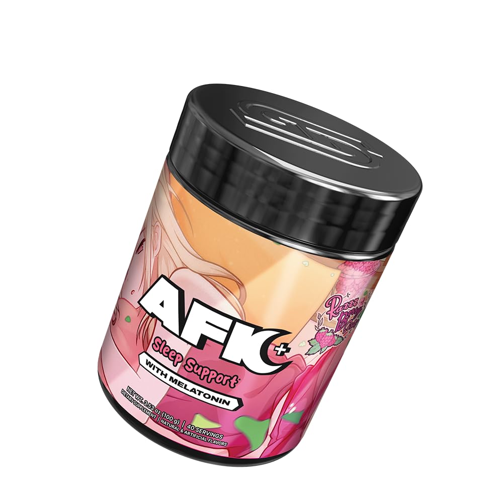 Gamer Supps AFK+ Sleep Supplement side view showcasing the flavour