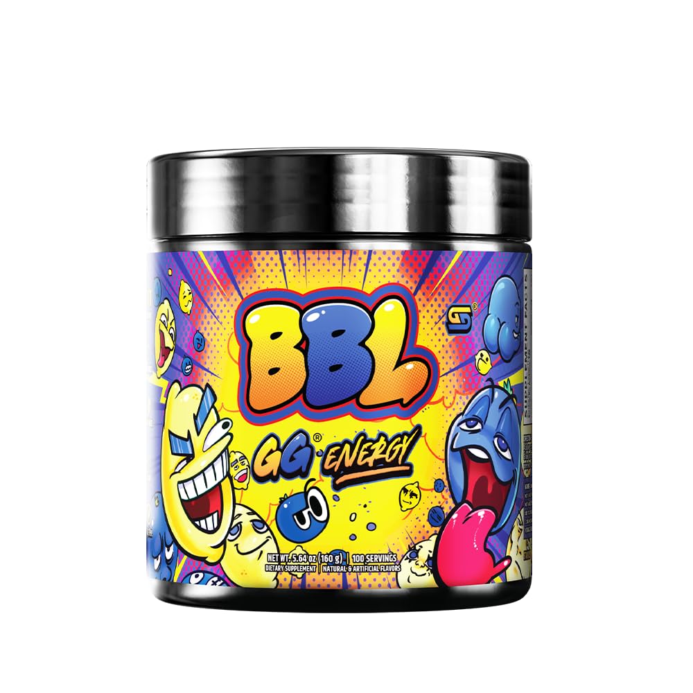 Gamer Supps GG Energy Blueberry Lemonade tub front view