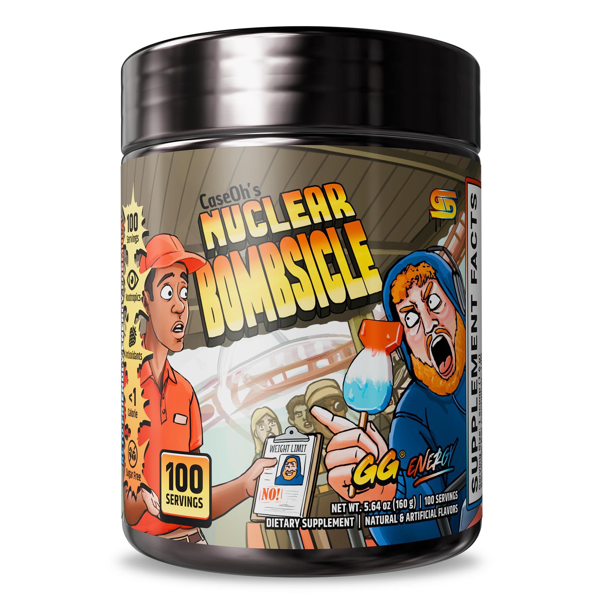 Gamer Supps GG Energy Nuclear Bombsicle tub front view