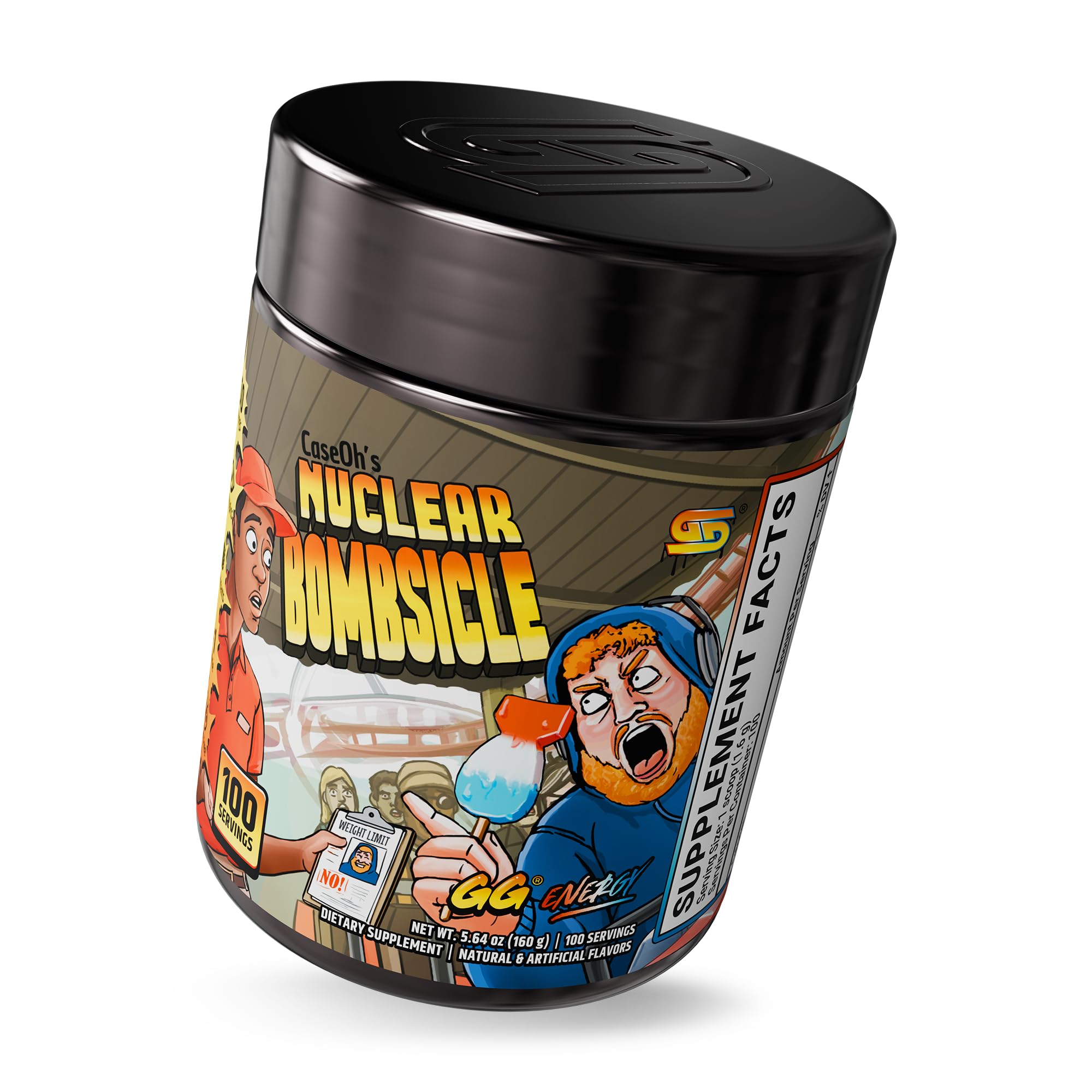 Gamer Supps GG Energy Nuclear Bombsicle tub side view