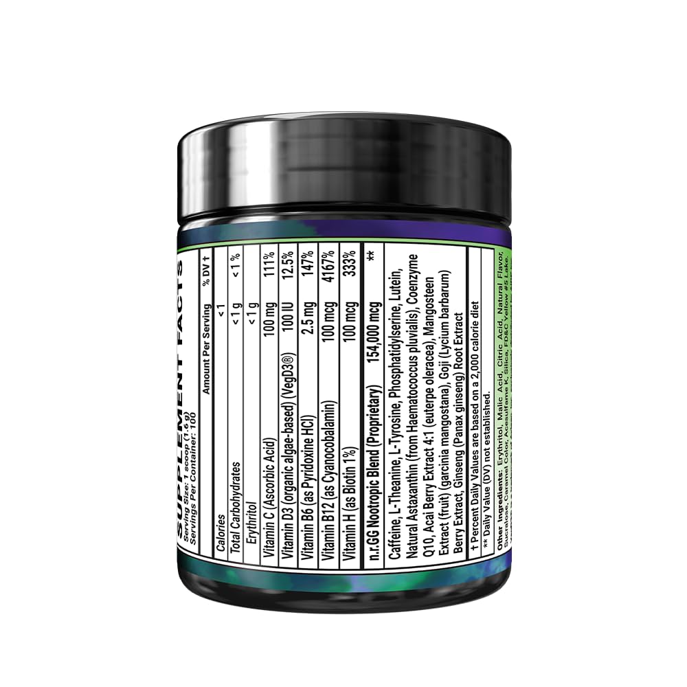 Gamer Supps GG Energy tub with a backdrop of gaming accessories