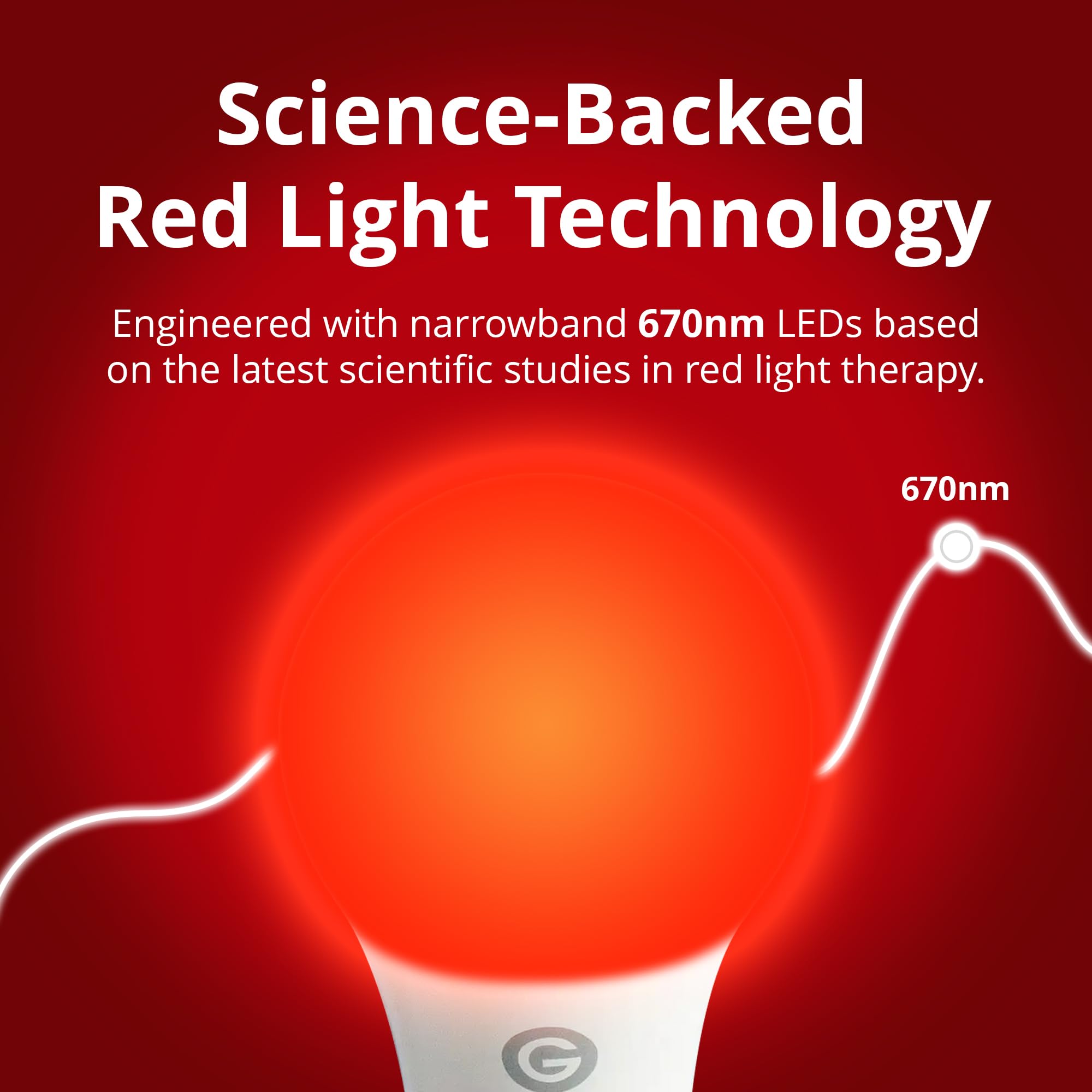 Gamma Light Therapy Revive Red Light Bulb in standard lamp