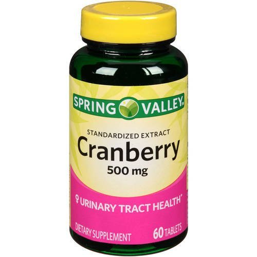 GAMURRY Cranberry 500 mg supplement front view with 60 tablets