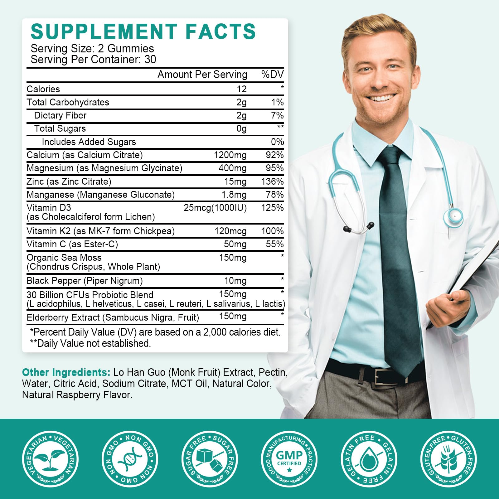 GAOLISHEN Calcium Citrate Gummies 1200mg packaging