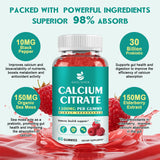 GAOLISHEN Calcium Citrate Gummies 1200mg with Vitamin D3 and K2