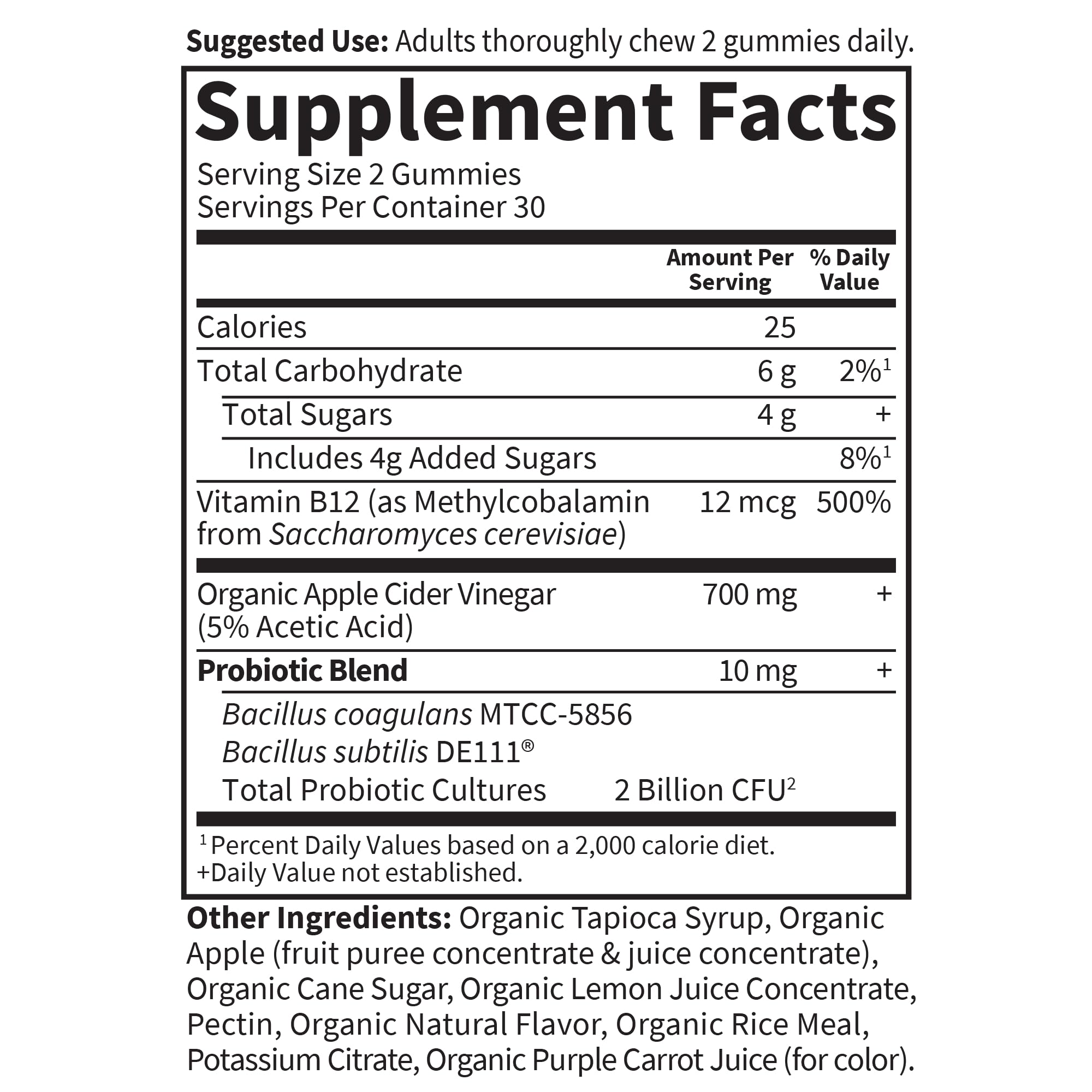 Garden of Life Apple Cider Vinegar Probiotic Gummies with fresh fruits