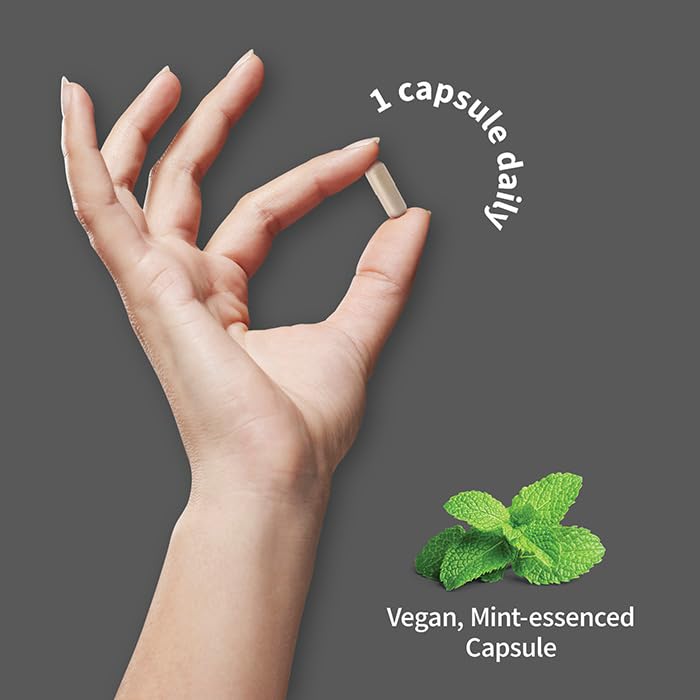 Garden of Life Brain Health Vegan Capsules bottle on a wooden table