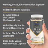 Garden of Life Brain Health Vegan Capsules with mint flavour detail