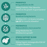 Garden of Life Calm Probiotic supplement on a wooden table