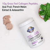 Garden of Life Collagen Powder Beauty 50g in a glass of water
