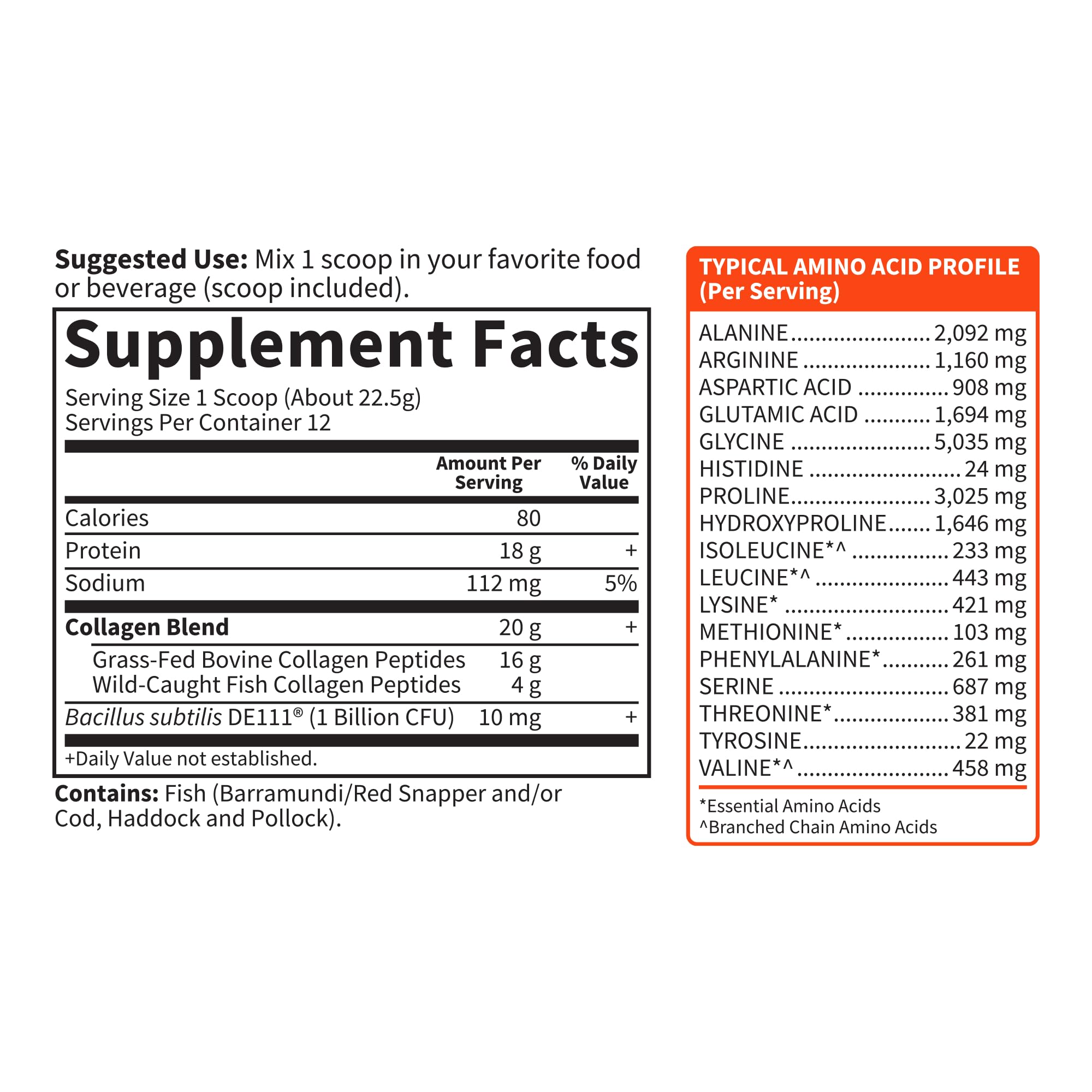 Garden of Life collagen powder scoop with powder