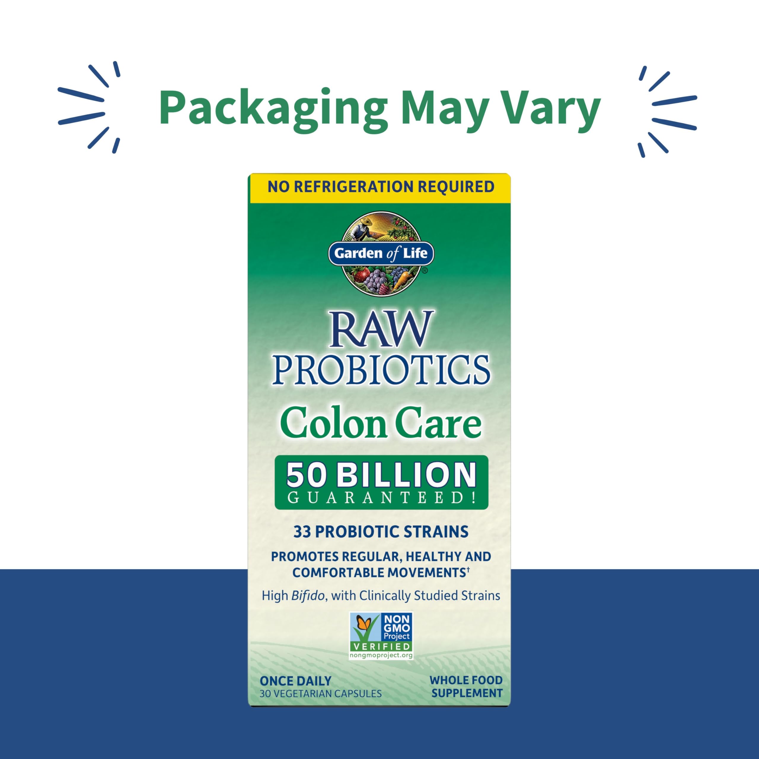 Garden of Life Colon Care Probiotic Supplement back view
