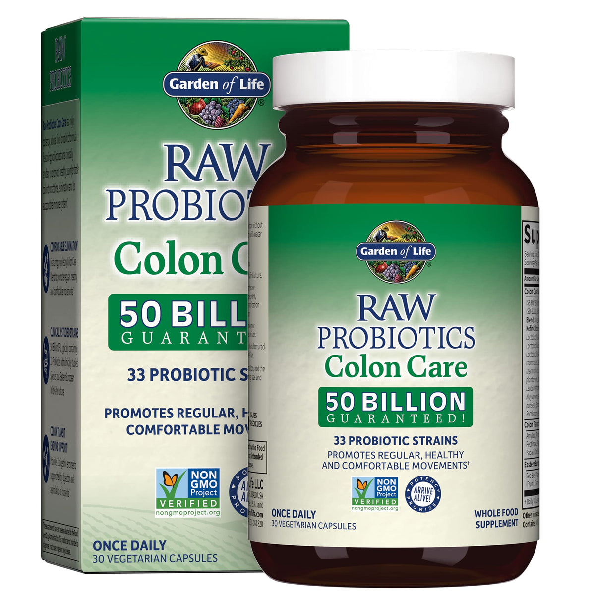 Garden of Life Colon Care Probiotic Supplement front view