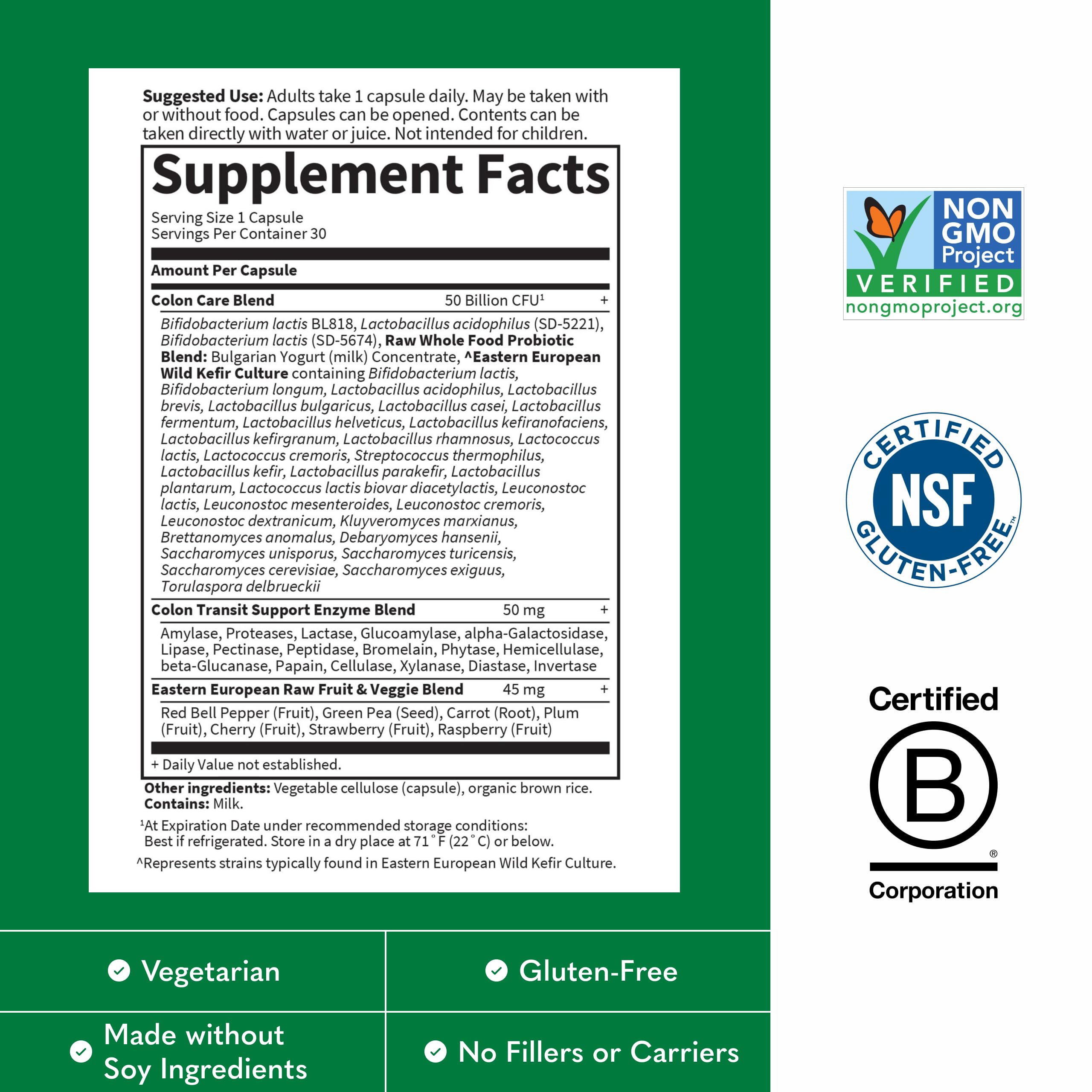 Garden of Life Colon Care Probiotic Supplement packaging