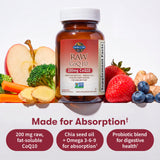 Garden of Life CoQ10 softgels with organic fruit and vegetable blend