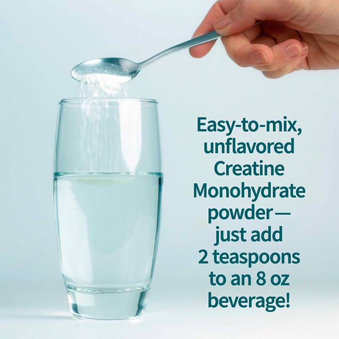 Garden of Life Creatine Monohydrate Powder mixed in a protein shake