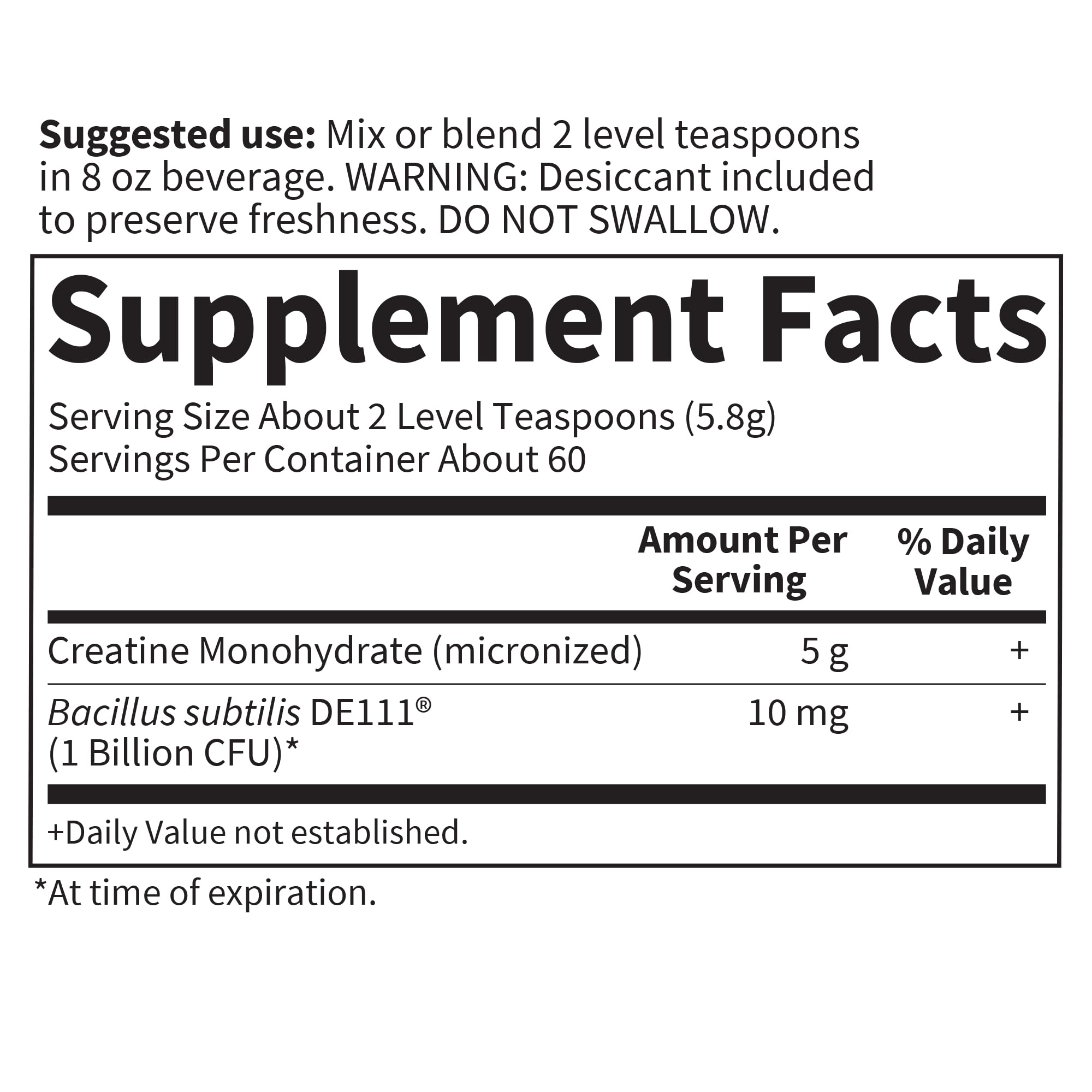 Garden of Life Creatine Monohydrate Powder packaging with scoop