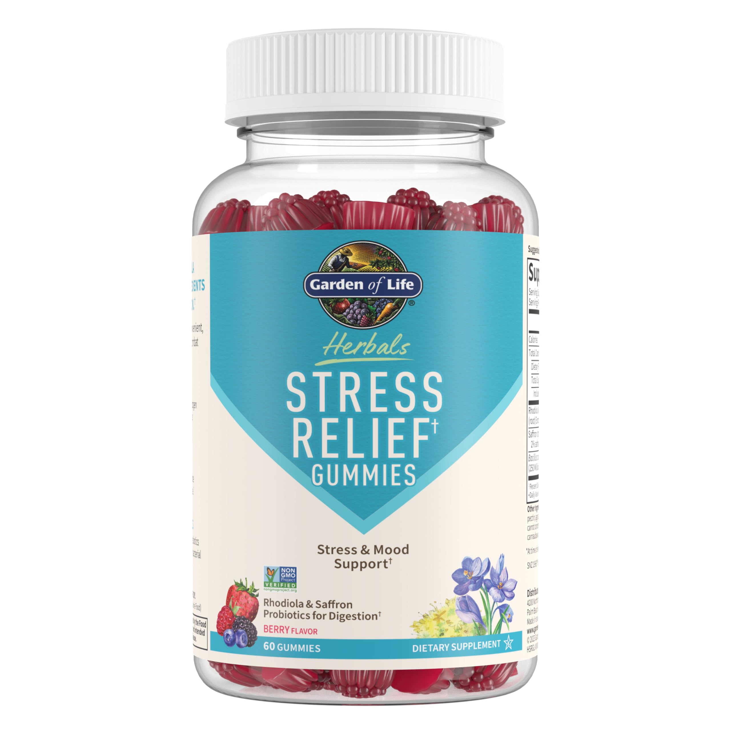 Garden of Life daily wellness Gummies front view with berry flavour