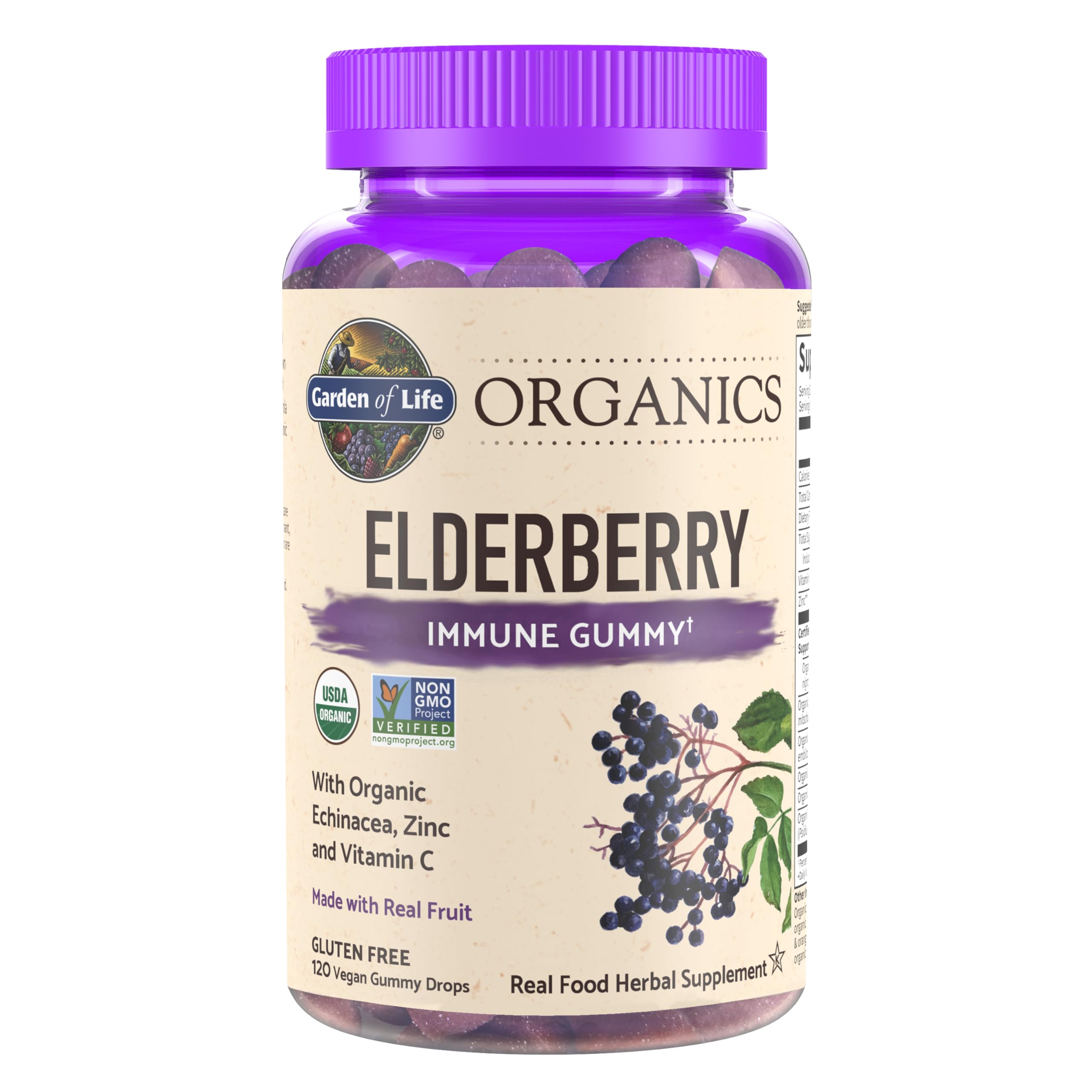 Garden of Life Elderberry Gummies front view packaging