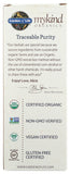 Garden of Life Elderberry Supplement back view showing ingredients