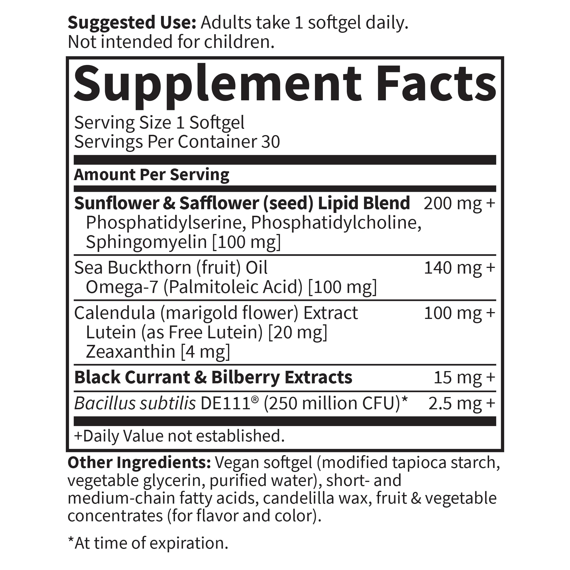 Garden of Life Eye Health Lutein Supplement berry-flavoured softgel