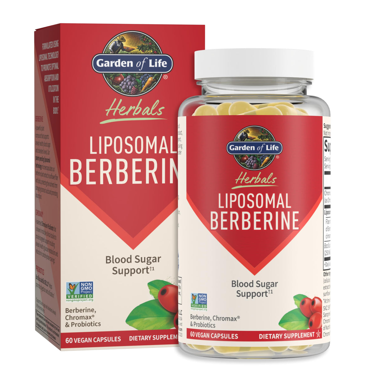 Garden of Life Liposomal Berberine 30 vegan capsules front view