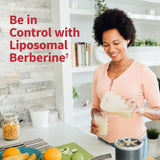 Garden of Life Liposomal Berberine capsules on a wooden surface