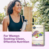 Garden of Life One Daily Women's Multivitamin back view with nutritional information