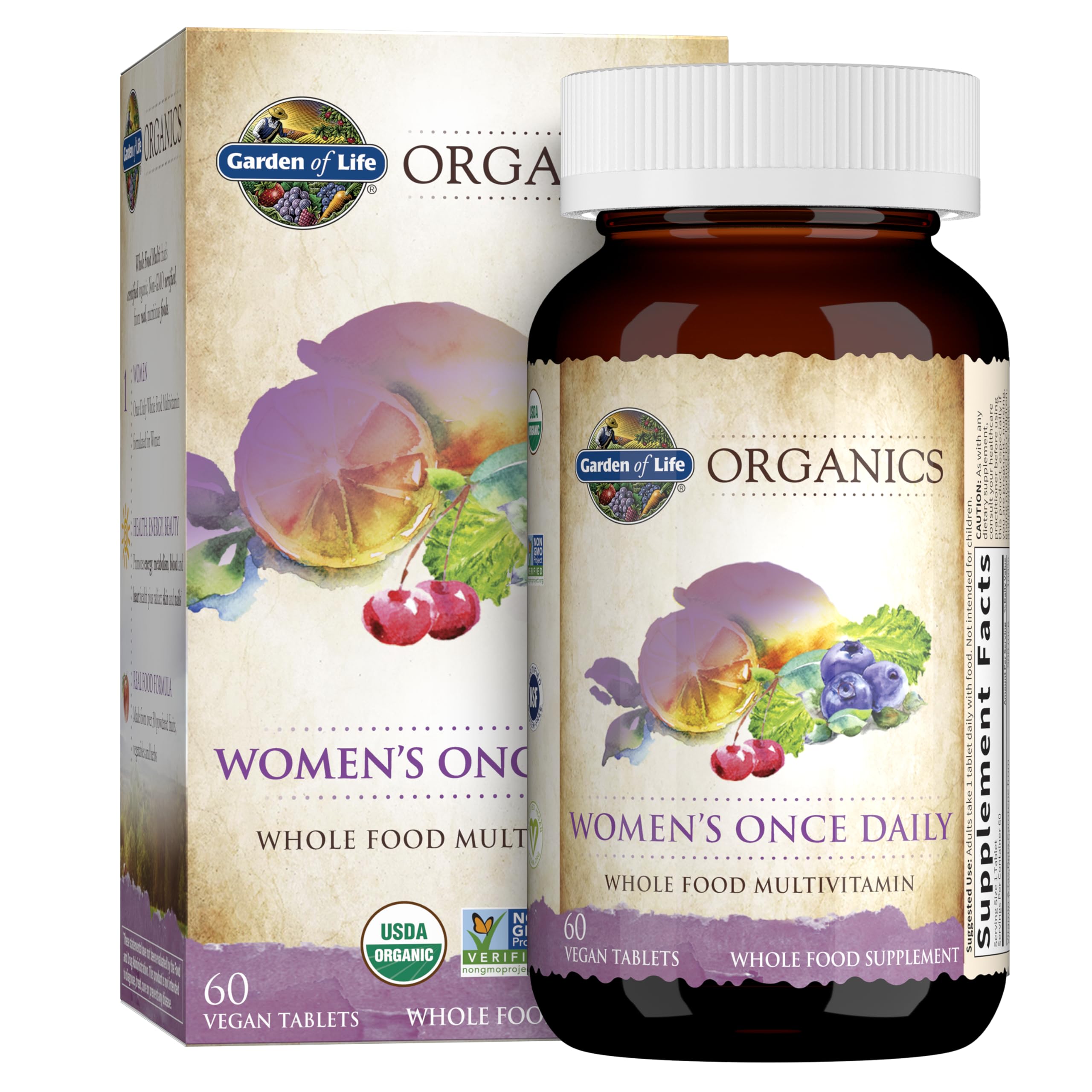 Garden of Life One Daily Women's Multivitamin front view packaging