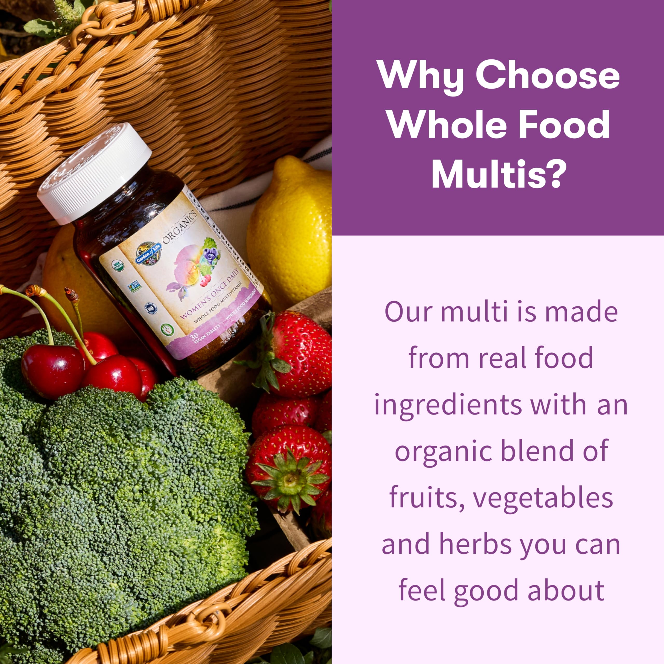 Garden of Life One Daily Women's Multivitamin with fruits and vegetables