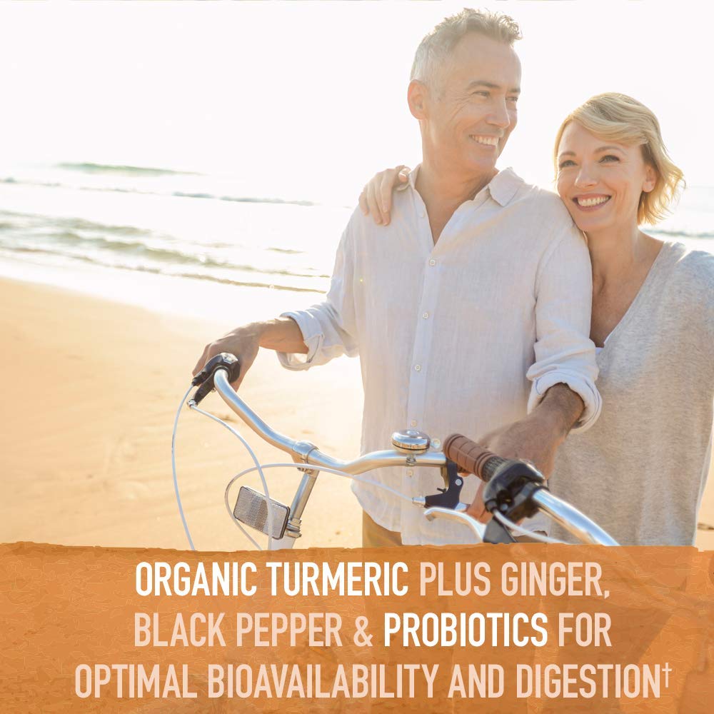 Garden of Life Organic Extra Strength Turmeric 100mg Curcumin Tablets ingredients close-up