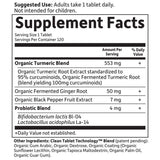 Garden of Life Organic Extra Strength Turmeric 100mg Curcumin Tablets with a measuring spoon