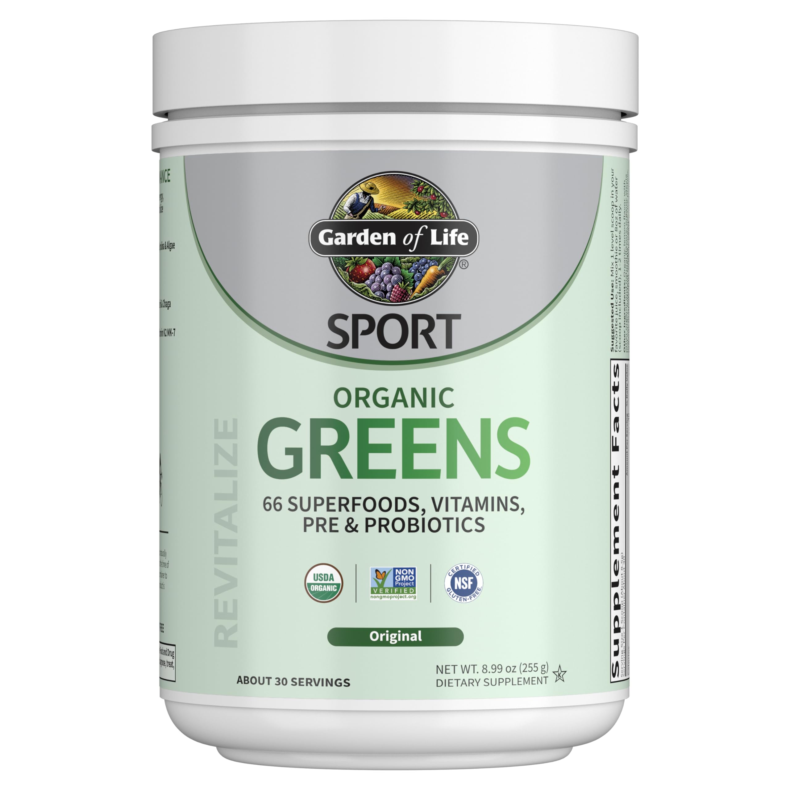 Garden of Life Organic Greens Superfood Powder front view