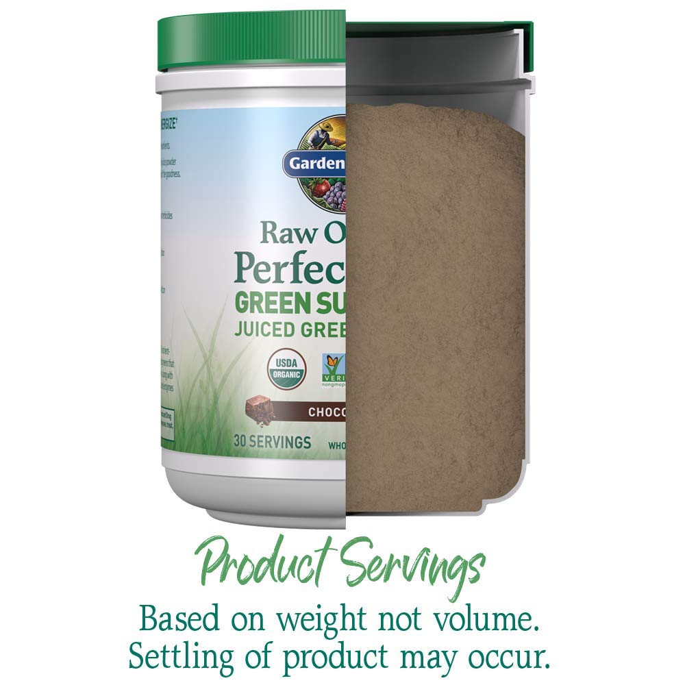 Garden of Life Organic Greens Superfood Powder in a bowl