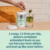 Garden of Life Organic Greens Superfood Powder mixed in smoothie
