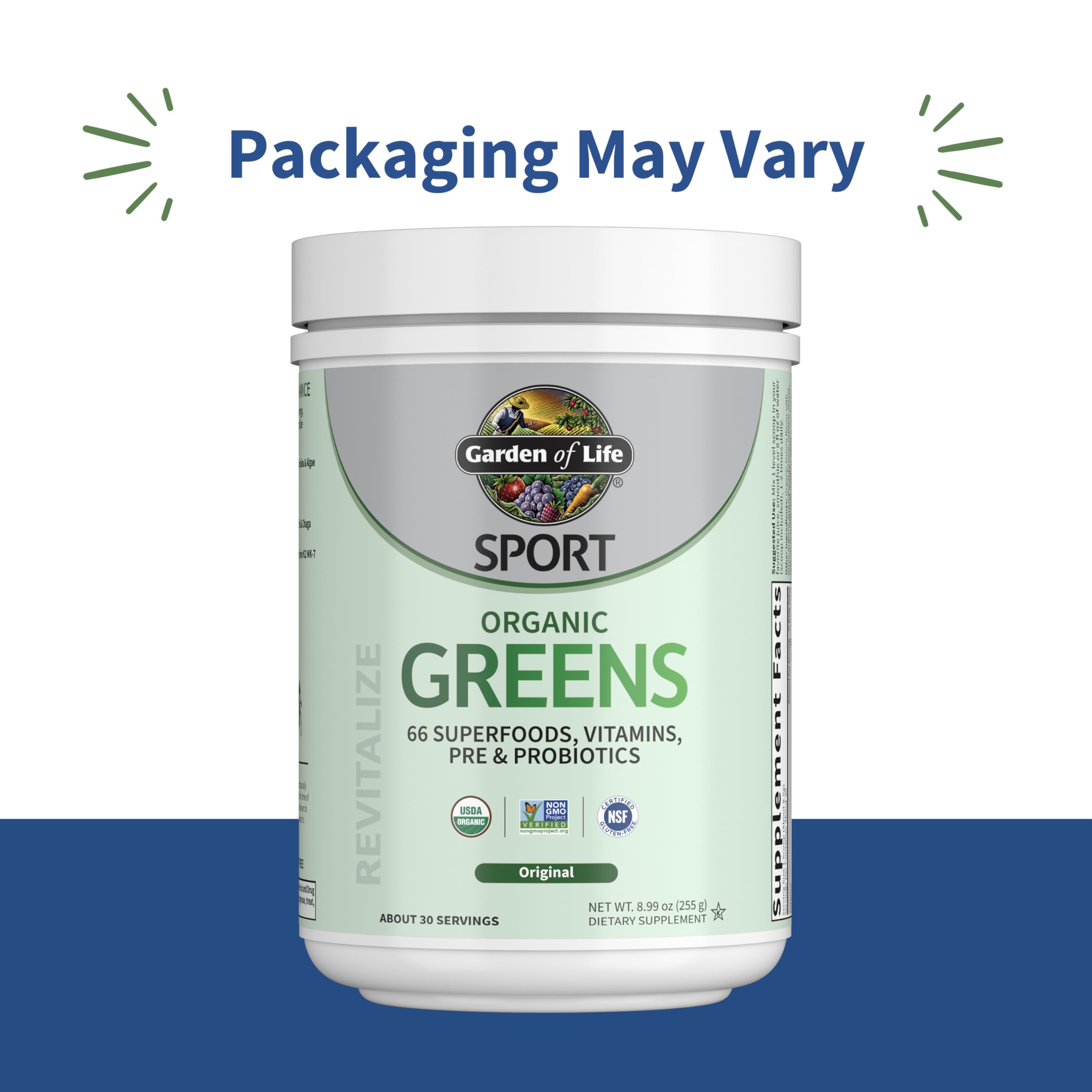 Garden of Life Organic Greens Superfood Powder packaging