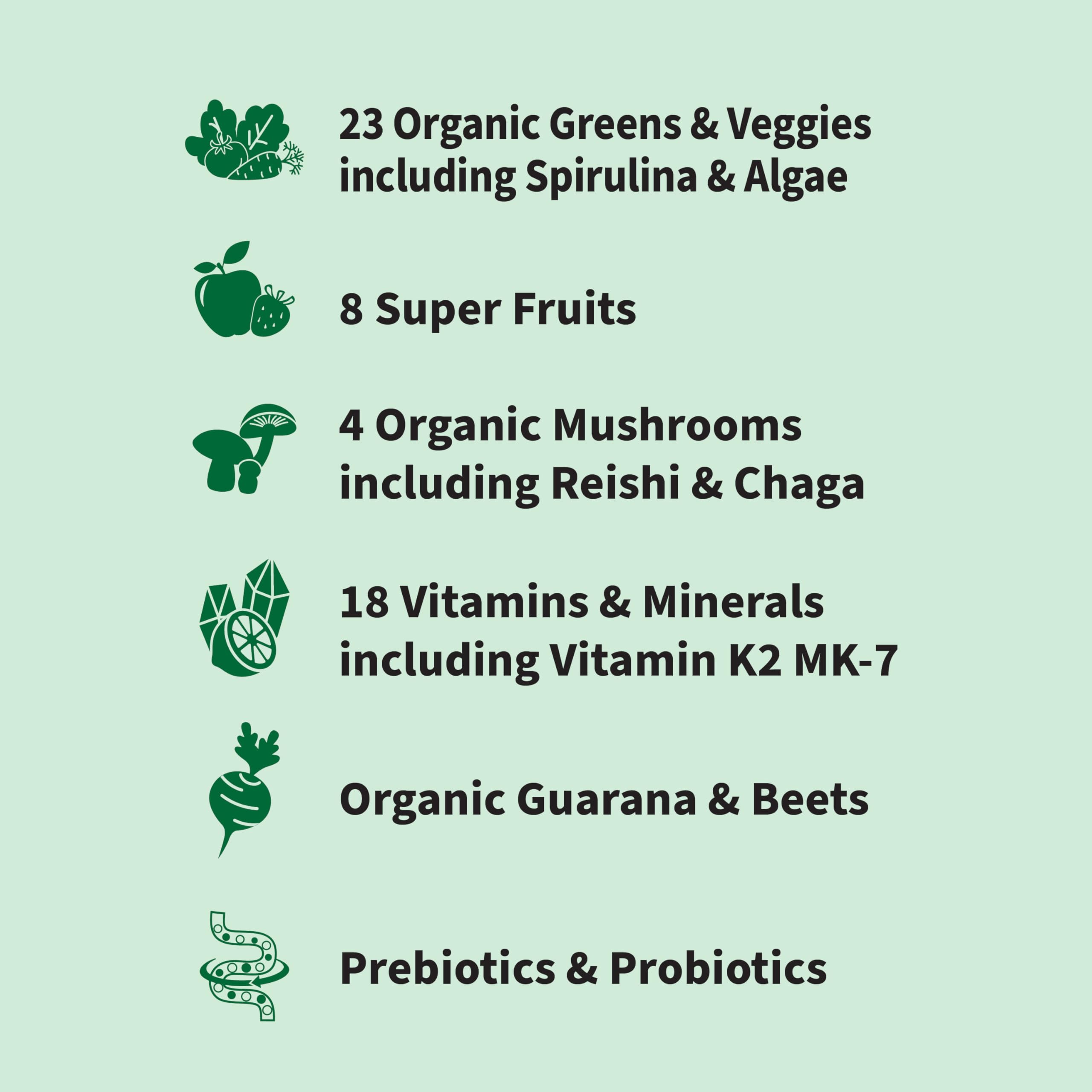 Garden of Life Organic Greens Superfood Powder scoop