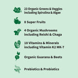 Garden of Life Organic Greens Superfood Powder scoop