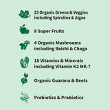 Garden of Life Organic Greens Superfood Powder scoop with powder