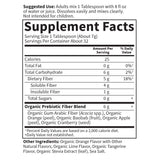 Garden of Life Organic Prebiotic Fiber Powder nutritional information