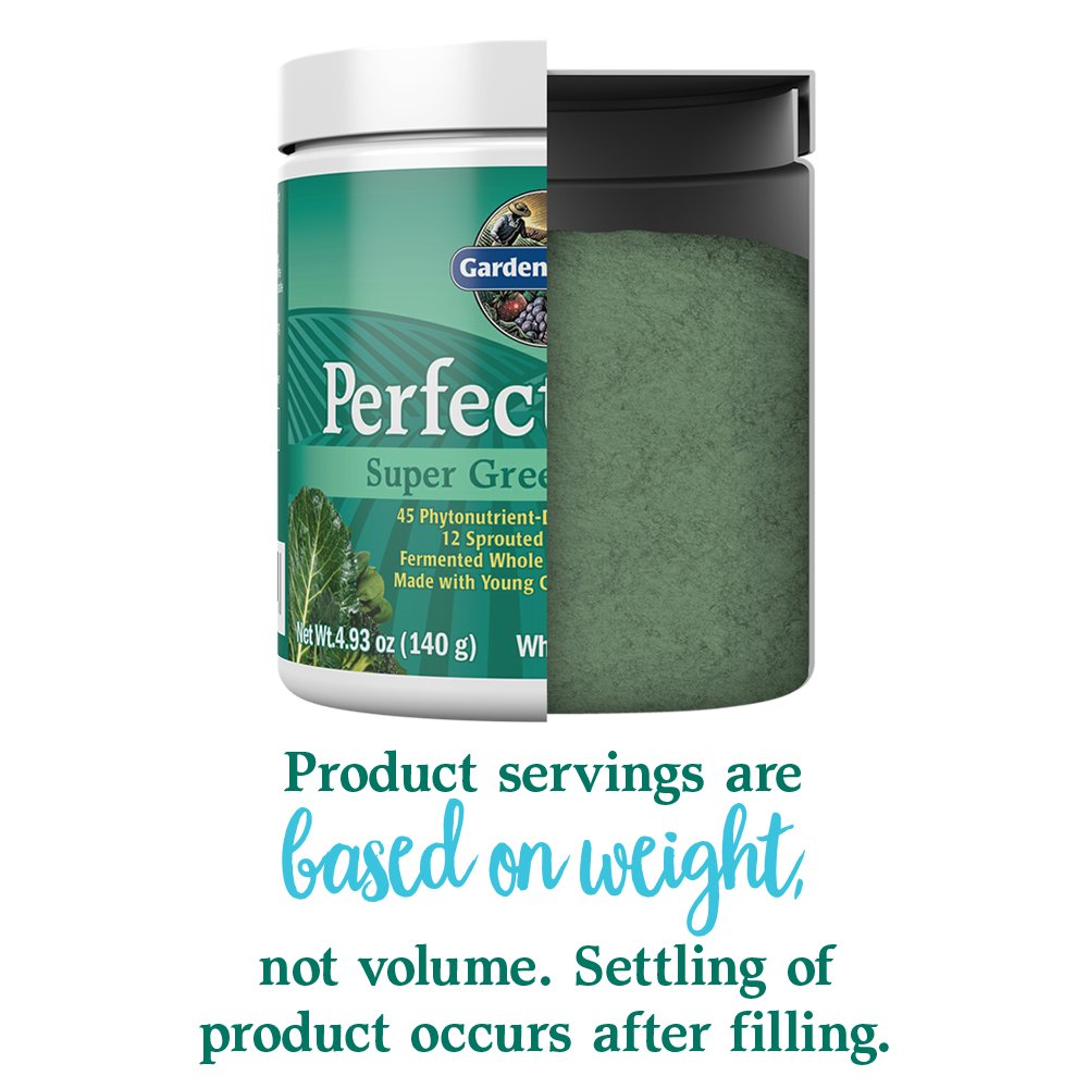 Garden of Life Perfect Food Superfood Greens Powder with ingredients