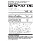 Garden of Life Plant Calcium Supplement with fruits and vegetables background