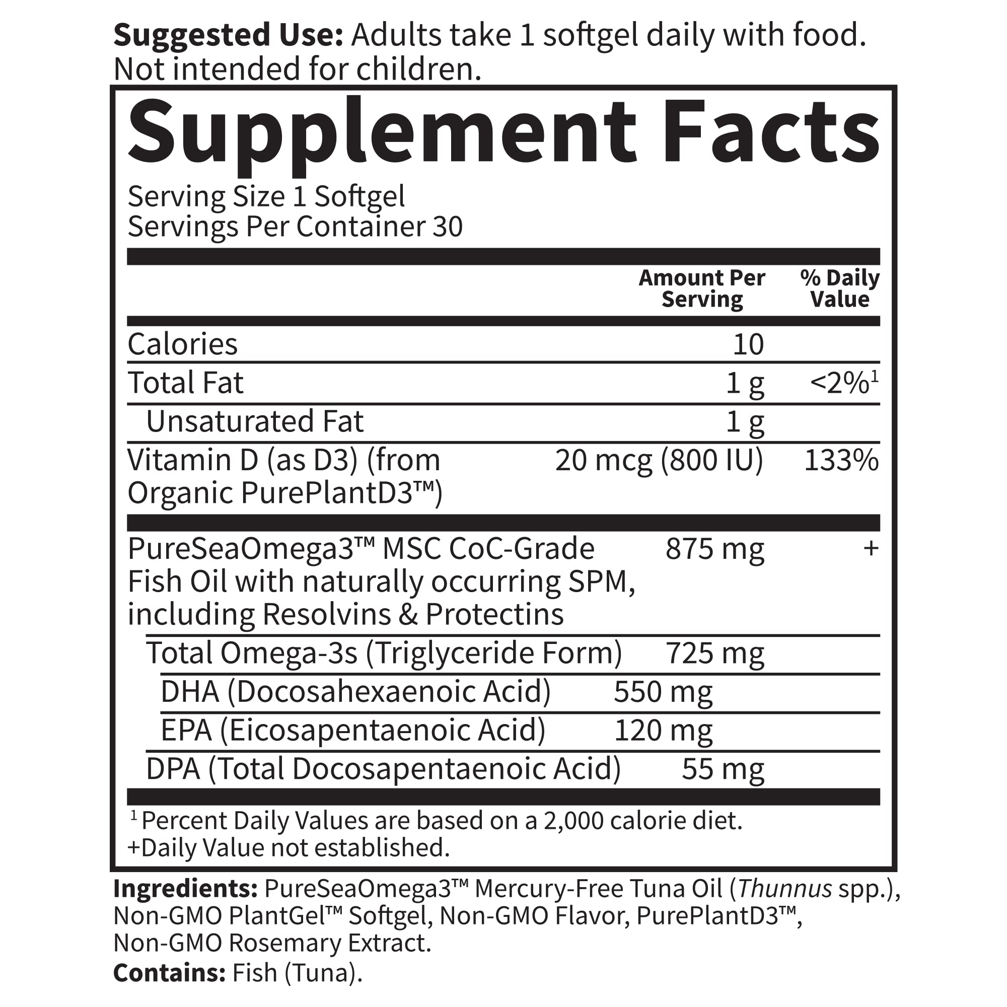 Garden of Life Prenatal DHA Omega 3 Supplement bottle on a kitchen counter