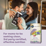 Garden of Life Prenatal Multivitamin Once Daily 200g with a glass of water