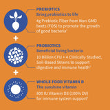 Garden of Life Probiotic Gummies 10 Billion CFU gummies on a wooden table