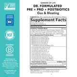Garden of Life Probiotic Supplement 50 Billion CFU with ingredients list