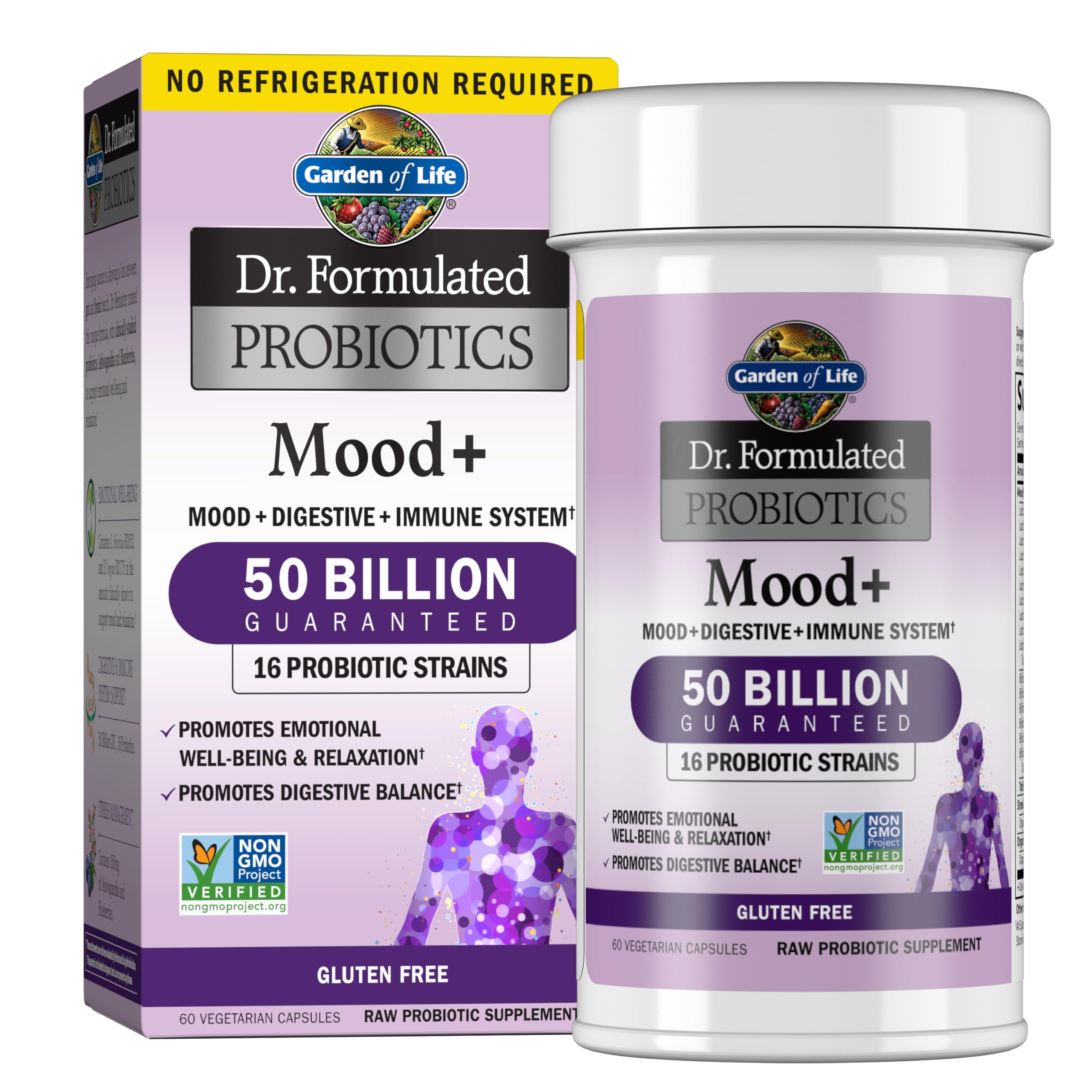 Garden of Life Probiotics Mood+ 100g front view