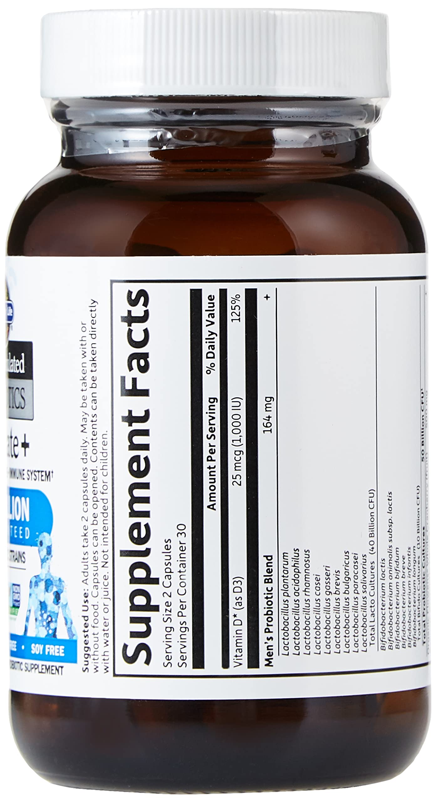 Garden of Life Prostate+ Men's Probiotic Supplement with capsules